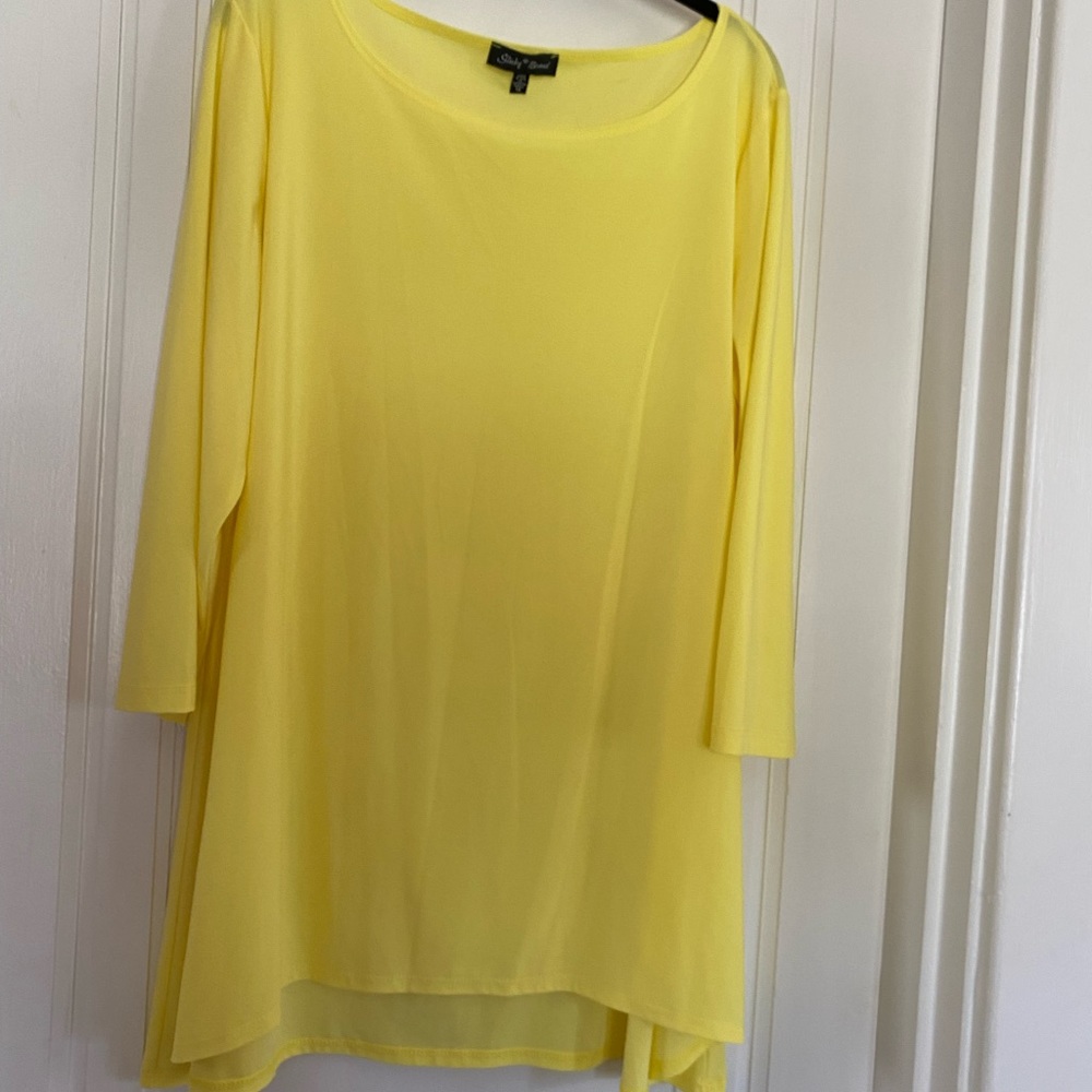 Slinky Brand, Bright Yellow, Long Top